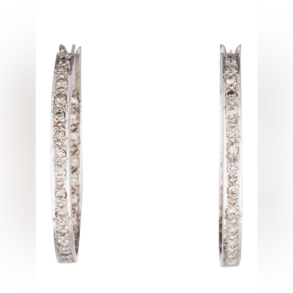 Gorgeous favs 🥰14k 1ct Diamond IN & OUT Hoops